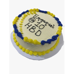 8 Inch Single Layer Vanilla Butter Cream Birthday Cake for Kids